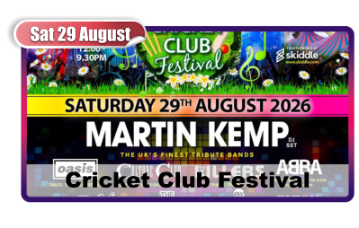 Sat 29 August Cricket Club Festival